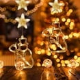thumbnail image 5 of Staron under $5! Christmas LED Window Lights Suction Cup, Battery Powered Snowflake Snowman Decor, Warm White Holiday Lights for Indoor Display, 5 of 6