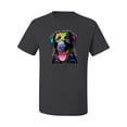 thumbnail image 2 of Love Can Make a Tail Wag Pitbull Dog Lover Men's Graphic T-Shirt, Charcoal, Small, 2 of 3