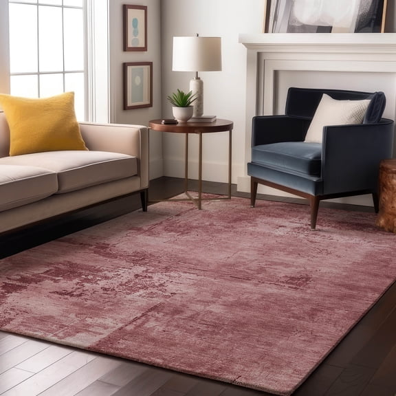 Addison Rugs Mayfield Premium Machine Washable Transitional Abstract Blush Rectangle Rug, 9' x 12'