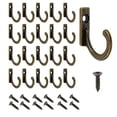 thumbnail image 1 of Paquete de 60 ganchos, ganchos para llaves antiguos vintage, gancho para abrigos de un solo gancho de bronce con tornillos, 1 of 4