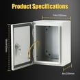thumbnail image 3 of Luku NEMA Steel Enclosure, 18x14x8 NEMA 4X Steel Electrical Box, IP66 Waterproof & Dustproof, Electrical Junction Box for Outdoor/Indoor, with Mounting Plate, 3 of 7
