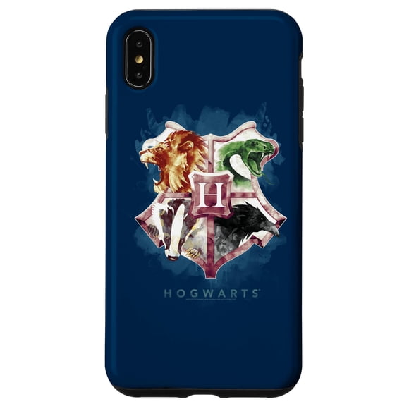 Funda para teléfono Harry Potter, escudo de Hogwarts, acuarela, iPhone XS Max