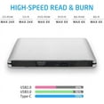 thumbnail image 3 of Blu-ray Player USB3.0 3D Slim Drive DVD Burner DVD+/-RW Reader Media Player for Laptops ,Latest USB 3.0 Tech, 3 of 5