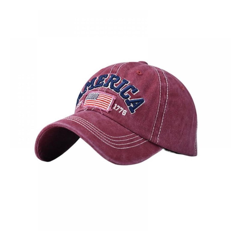 American Flag Hats Vintage Washed Distressed Cotton Dad Hat  display picture 3