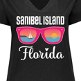 thumbnail image 4 of Inktastic Sanibel Island Florida Vacation Women's Plus Size V-Neck T-Shirt, 4 of 5