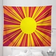 thumbnail image 1 of Summer Tapestry, Rising Sun Burning Star Look Rays Sunburst Stripes Warm Colors, Fabric Wall Hanging Decor for Bedroom Living Room Dorm, 5 Sizes, Ruby Yellow and Burnt Sienna, by Ambesonne, 1 of 1
