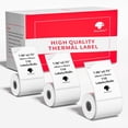 thumbnail image 1 of SURJDE Thermal Sticker Labels, Removable, Original Labels, 1.96'x2.75', Black on White, 330 Count, 3 Pack, 1 of 6