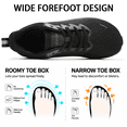 thumbnail image 3 of Mens Extra Wide Walking Shoes, Zero Drop Wide Toe Barefoot Sneakers, Flat Feet, Black, US 10, 3 of 8