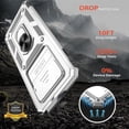 thumbnail image 2 of for Samsung Galaxy S10 Plus Case with HD Screen Protector, Build in 360° Rotating Ring Kickstand [Military Grade] Protective Case for Galaxy S10 Plus, Silver, 2 of 13