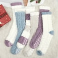 thumbnail image 6 of Loritta Fuzzy Socks for Women Slipper Winter Warm Cozy Socks with Grippers Womens 6 Pairs,Size 5-9, 6 of 6