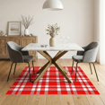 thumbnail image 3 of ODIKA 5'x7' Washable Area Rug Non-Slip, Low Pile, Stain Resistant Plaid Bordered Symmetrical Block Layout Checked Checkered Striped for Guest Room, Lounge, Apartment, 3 of 7