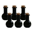 thumbnail image 2 of 6 mini botellas de vidrio con tapón de corcho, frascos de almacenamiento para deseos. Negro, 2 of 6