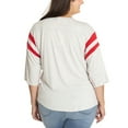 thumbnail image 2 of Women's  Ash Arizona Wildcats Sabrina 3/4-Sleeve Jersey T-Shirt, 2 of 2