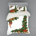 thumbnail image 2 of Ambesonne Christmas Bedding Set 3 Pcs, Trees with Ornaments, Twin XL, Multicolor, 2 of 3
