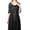 Black, variant on Women Fashion Solid Buckle Shiny Metal Shawl Scarf Elegant Wraps Gold One Size