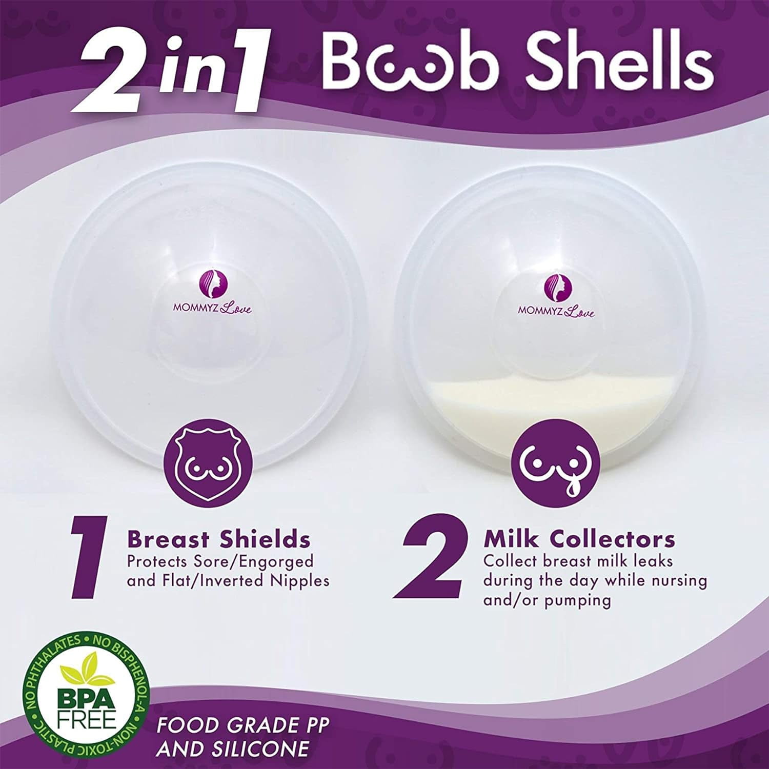 Breast Milk Catcher Shells - 1LoveBaby