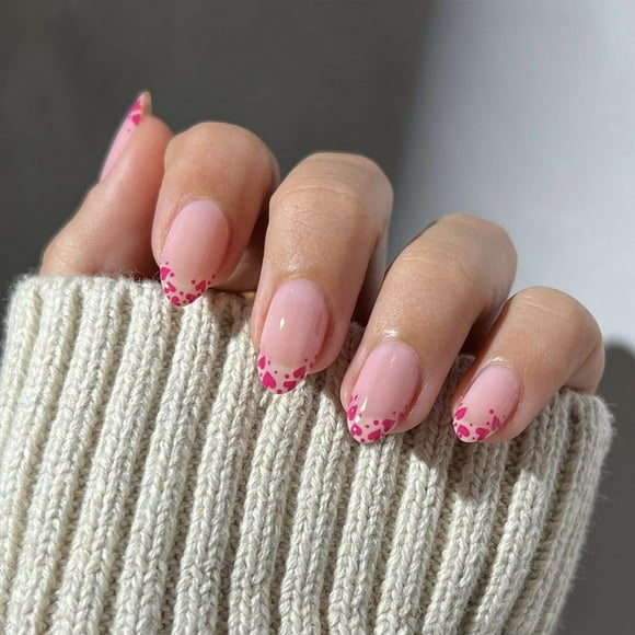 Up to 65% Off! Gspmoly False Nails, Red Hearts Valentine'S Day Nail Art 24Pcs Nail Tips Finished Wearable Nails False Nails Wearable Nail Patches Press On Nails