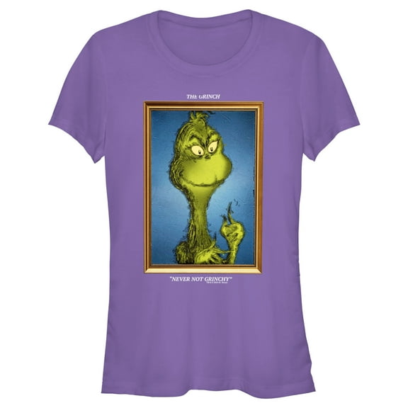Junior's Dr. Seuss Framed Grinch Painting Graphic T-Shirt