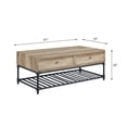 thumbnail image 2 of Miekor Furniture Brantley Oak & Sandy Gray Finish Rectangular Coffee Table 82916, 2 of 7