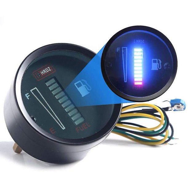 Medidor de Nivel de Combustible YUANXCMXG Universal 24v 2 Pulgadas 52mm Pantalla de Luz Led