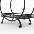 thumbnail image 2 of HOMETRENDS Black Steel Outdoor Kitchen Bar Cart with Wheels, 2 of 9