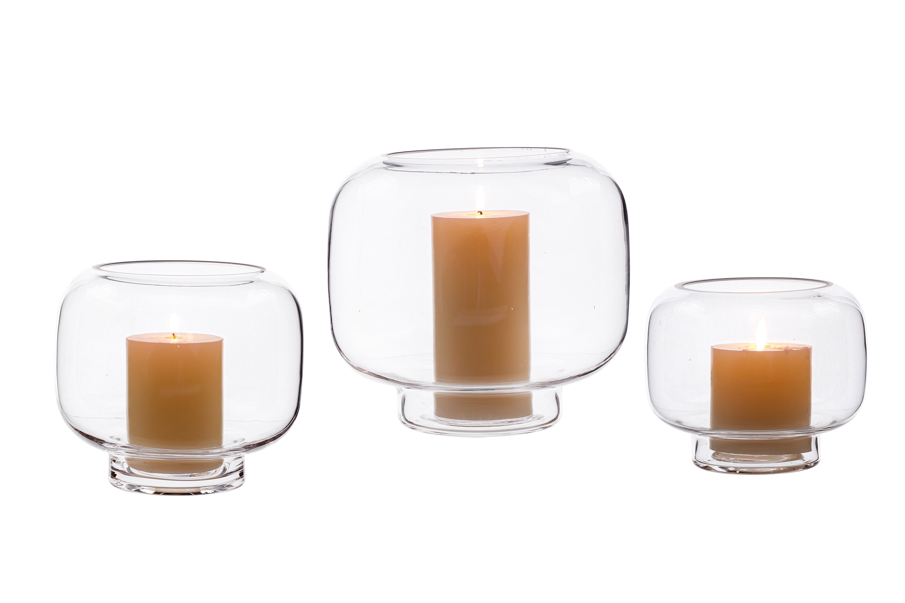 Mainstays 6.5" Clear Glass Hurricane Home Pillar Candle Holder Medium
