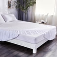 thumbnail image 2 of UHUSE Microfiber Bedding Bed Dust Ruffle Stretch Bed Skirt Hollow Dust Ruffle Valance, 2 of 6