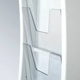 thumbnail image 4 of M&T Displays Wall Unit White 3 Tier 8.5x11 Wall Mounting Plastic Clear PET Pocket Brochure File Organizer, 4 of 6