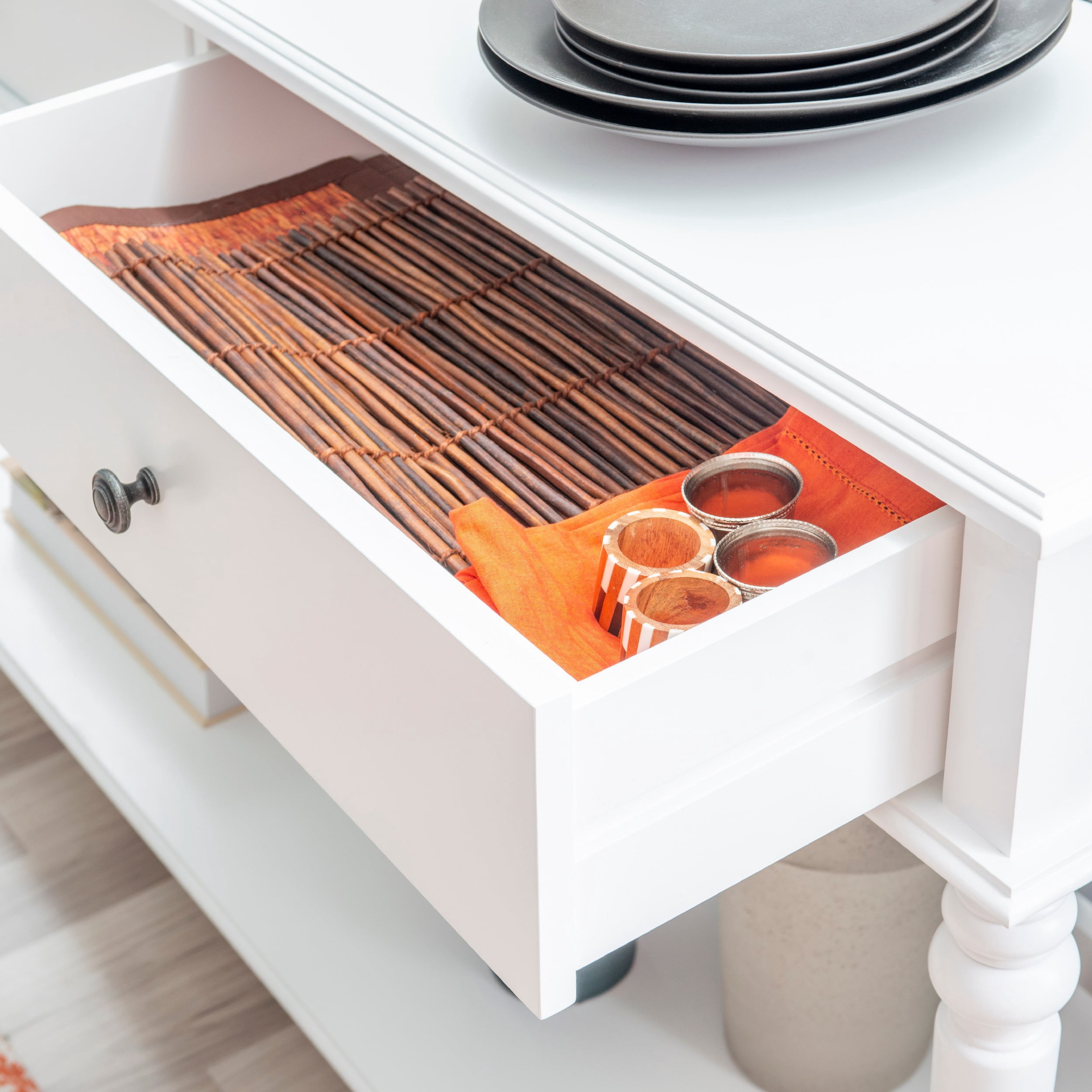 Powell Victoria 2-Drawer Wood Indoor Console Table with Shelf, White