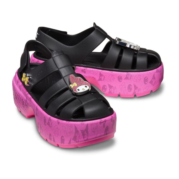 Sandalia Crocs Sanrio My Melody Kuromi Blanca Talla 7