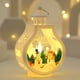 thumbnail image 2 of Portavelas de Navidad con luces de viento | Adornos decorativos de luz nocturna de aleación, diseño de copo de nieve, regalos festivos de vacaciones, decoración de mesa elegante, lámpara de acento, 2 of 6