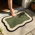 thumbnail image 4 of Small Area Rug, Non-Slip Rubber Backing Washable Doormat, Fade Resistant, Absorbent for Living Room Laundry, Green 23.6*15.8In, 4 of 7