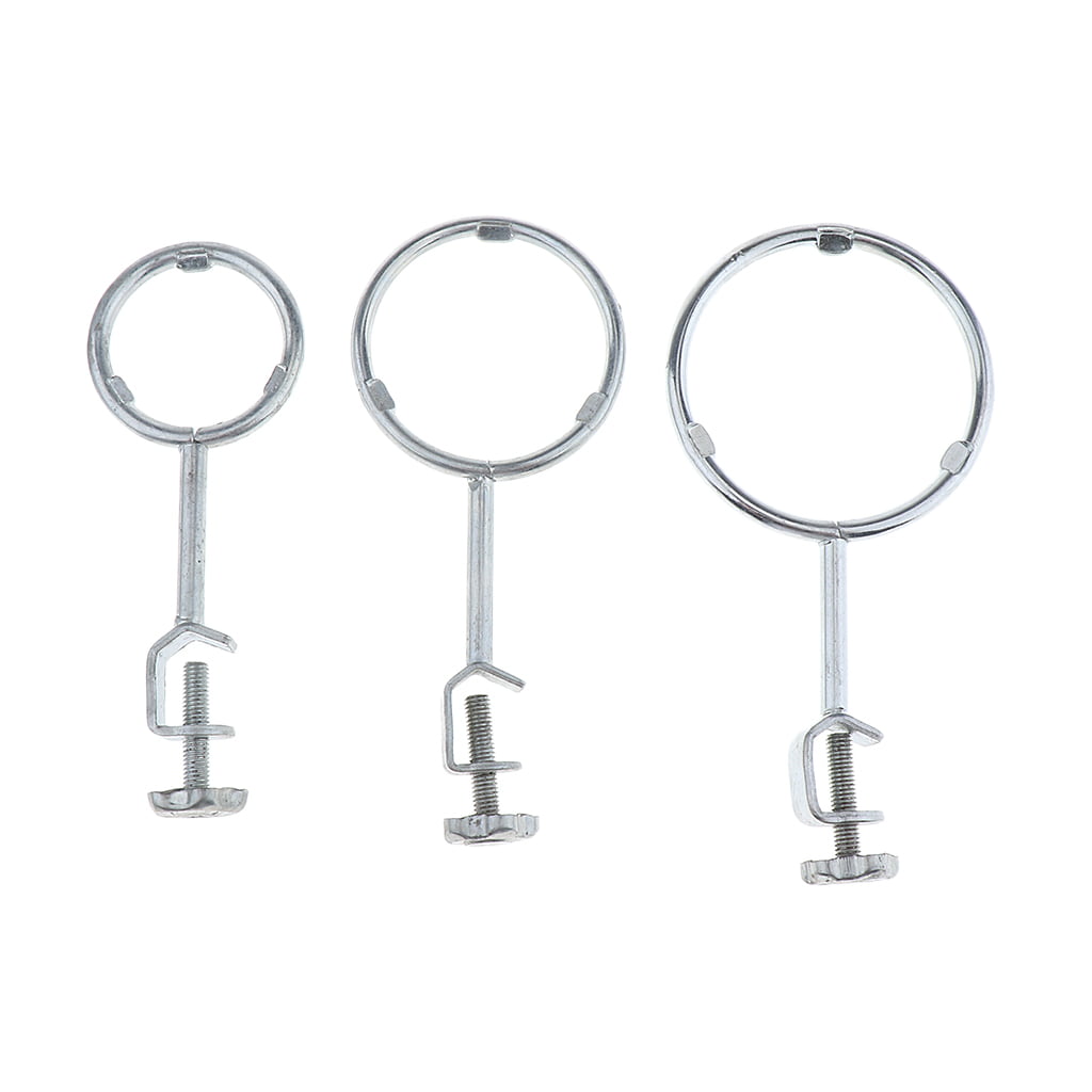 3pcs Lab Support Stand Accessories Metal Ring Clamp for Flask,Lab Stand Base 