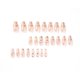 Christmas Decoration Fofosbeauty 24 pcs Long False Nails, Press-on