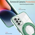 thumbnail image 6 of Compatible with Samsung Galaxy A23 5G Case with Magnetic Stand Clear,Phone Samsung A23 5G Case Silicone Transparent Support Wireless Charging Shockproof Luxury Protective Cover (Green), 6 of 14