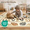 thumbnail image 4 of ODIKA 6'x9' Washable Area Rug Alphabet Educational Abc Chart Print Featuring Motif Frame Letter for Family Room, Living Mater Bedroom, Non-Slip, Easy Care, 4 of 7