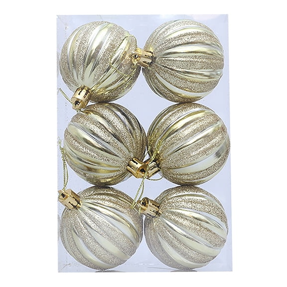 Christmas Pendant Ornaments Shatterproof Decorative Hanging Ornaments for Festive Indoor and Outdoor Christmas Tree Decorations 6PCS