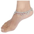thumbnail image 4 of iCraftJewel CZ Stone Anklet Bracelet Pair Indian Wedding Ethnic Foot Payal Jewelry for Women, Girl, 4 of 4