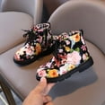 thumbnail image 2 of CaComMARK PI Kids Shoes Toddler Boots Shoes Floral Hiking Outdoor Footwear Black, 2 of 9