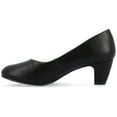 thumbnail image 2 of Journee Womens Luu Comfort Insole Round Toe Low Block Heel Pumps, Widths Available, 2 of 9
