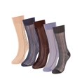 thumbnail image 2 of LAVA 5 Pairs Mens Silk Sheer Dress Socks Breathable Ultra Thin Nylon Socks Summer Dry Fit Work Business Socks, 2 of 8