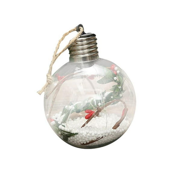 VerPetridure Led Christmas Tree Pendant (Built-in Battery) Christmas LED Transparent Christmas Ball Christmas Tree Pendant Glowing
