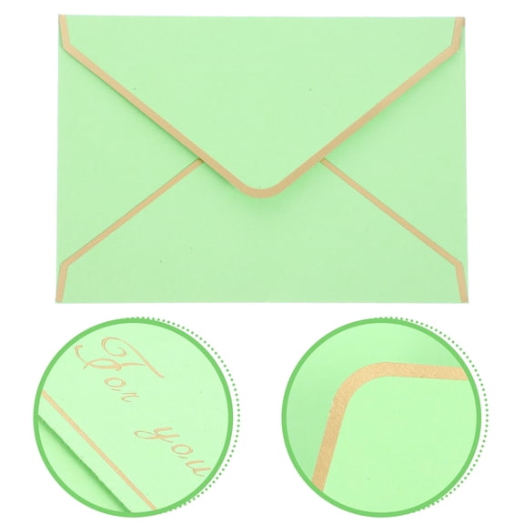 HOOWIFFY Light Green Greeting Card Envelopes with Tags for Bridal Shower, 20 Pieces Paper Cards
