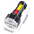 thumbnail image 2 of Clearance,aoksee Outdoor Flashlight, LED Flashlight 5pcs LED Light, Rechargeable Powerful Torch Long Throw Up To 500 Meters ,father's day gift for him, 2 of 8