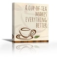 thumbnail image 1 of A Cup of Tea - Contemporary Fine Art Giclee on Canvas Gallery Wrap - wall décor - Art painting - 15 x 18 Inch - Ready to Hang, 1 of 2