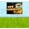 thumbnail image 1 of Now Enrolling Bus (18" x 24") Yard Sign, Includes Metal Step Stake, 1 of 6