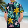 thumbnail image 6 of High Quality Hawaiian Shirts for Men Short Sleeve Aloha Beach Shirt Floral Summer Casual Button Down Shirts Blouses POHLL4, 6 of 7