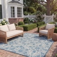 thumbnail image 3 of SAFAVIEH Courtyard Donal Floral Indoor/Outdoor Area Rug, Grey/Navy, 6'7" x 9'6", 3 of 13