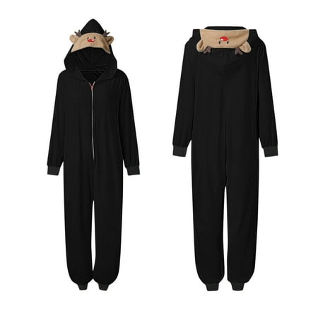 

TAIAOJING Matching Family Pajamas Christmas Women Mommy Romper Family Matching Pajamas Cute Big Headed Deer Print Pjs Long Sleeve Jumpsuit Soft Casusal Holiday Sleepwear