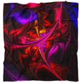 thumbnail image 4 of Multi Colored Magenta Stained Glass' Floral Throw Blanket, 4 of 5